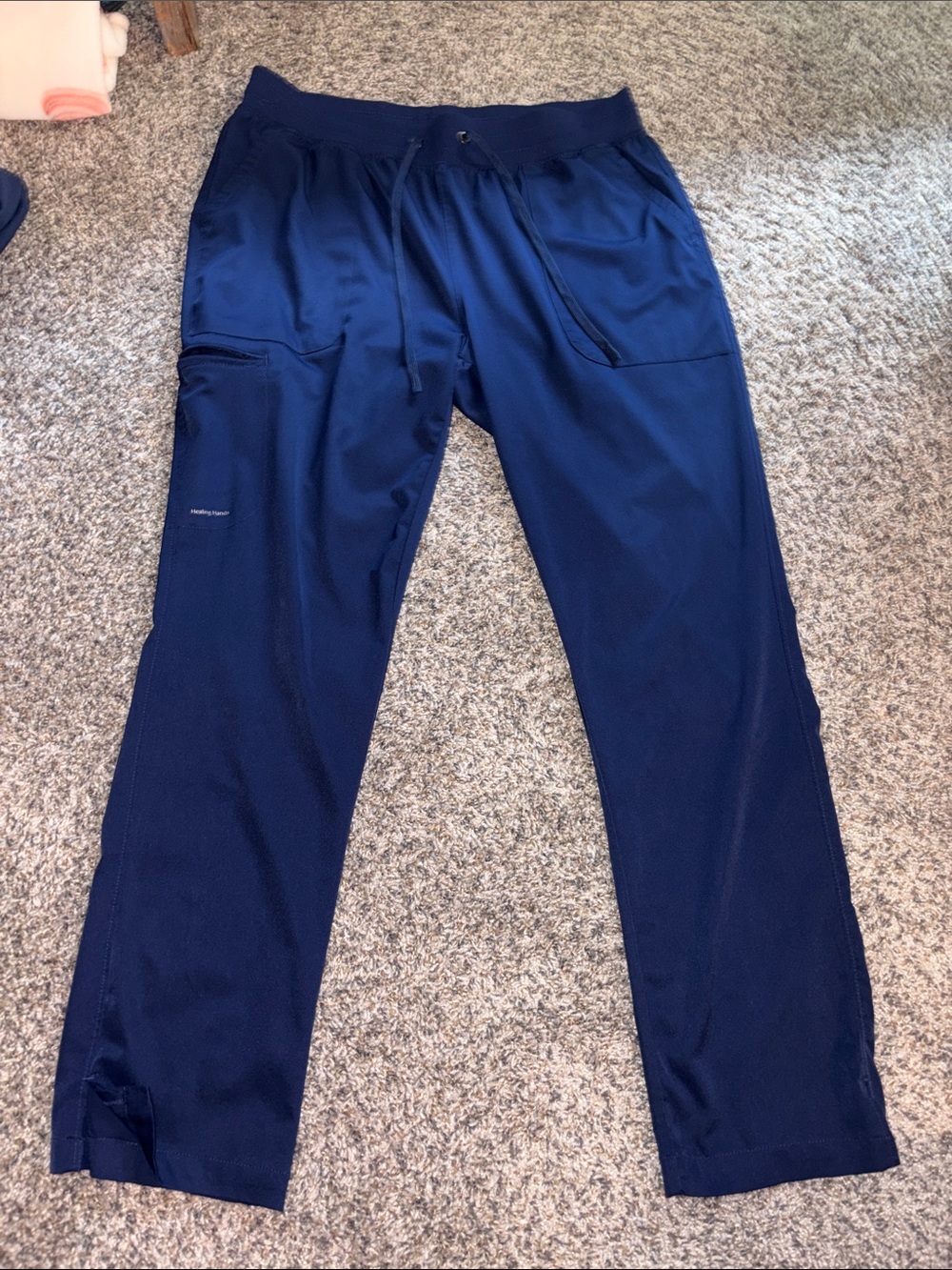 Healing Hands Navy Straight Leg Scrub Pants